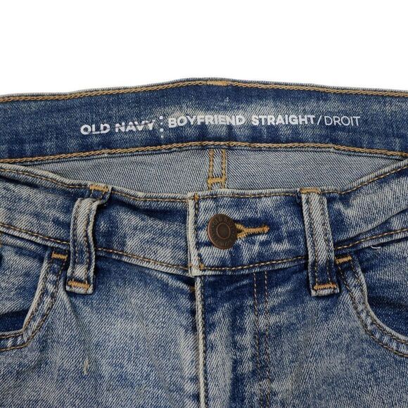 Old Navy Boyfriend Straight Shorts Size 4 Womens Acid Wash Blue Measures W30 - Picture 3 of 5